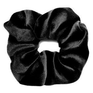 Scrunchies haarelastiek velvet Black