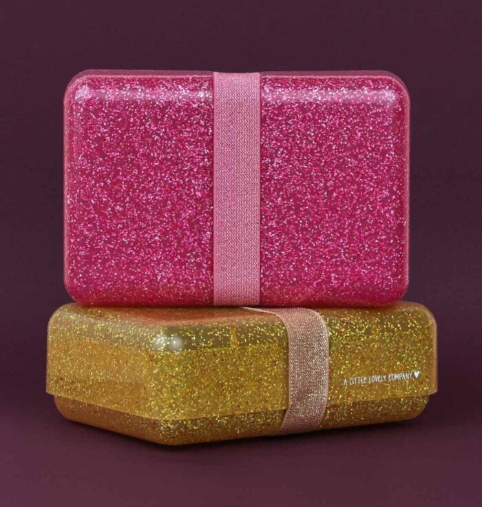 Lunchbox glitter roze 2
