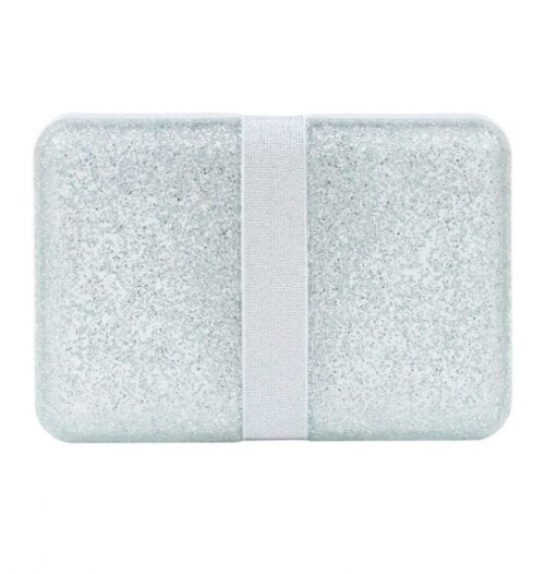 Lunchbox glitter zilver