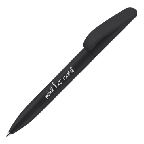 Zwarte pen met tekst pluk het geluk