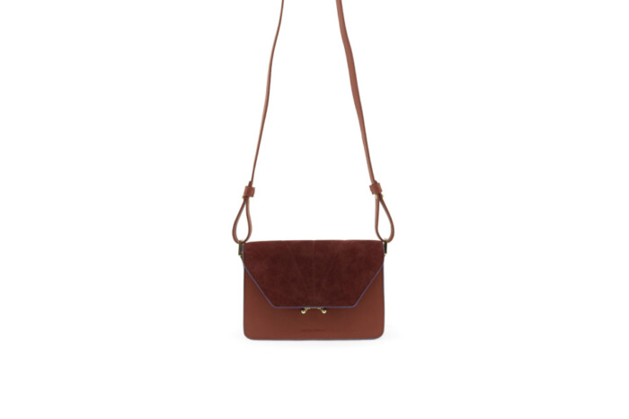 Handtas - Sticky Sis Club - Fig red + wine red - front - hanging