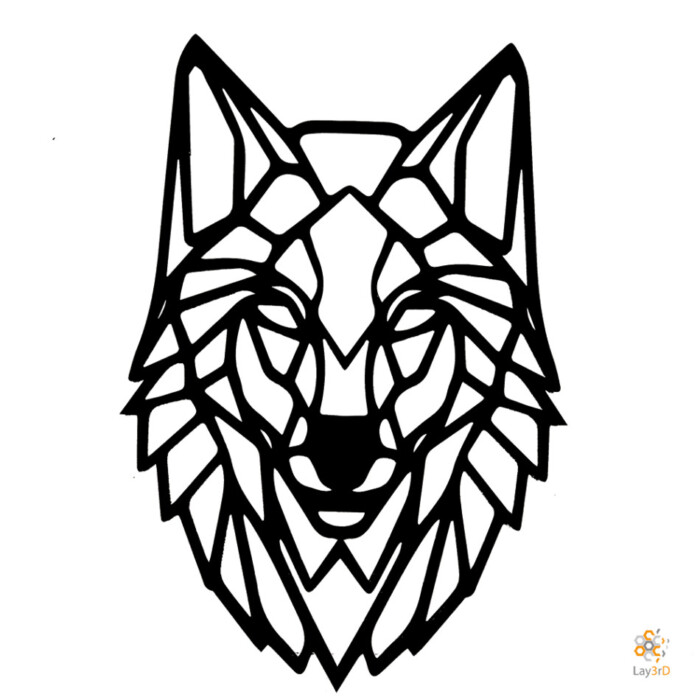 Houten wanddecoratie wolf1