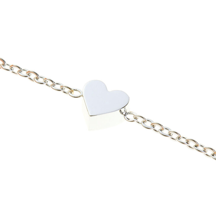Armbandje - Only for you - hartje - zilver plated (2)