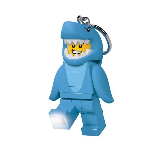 Lego sleutelhanger met led lampje - shark man