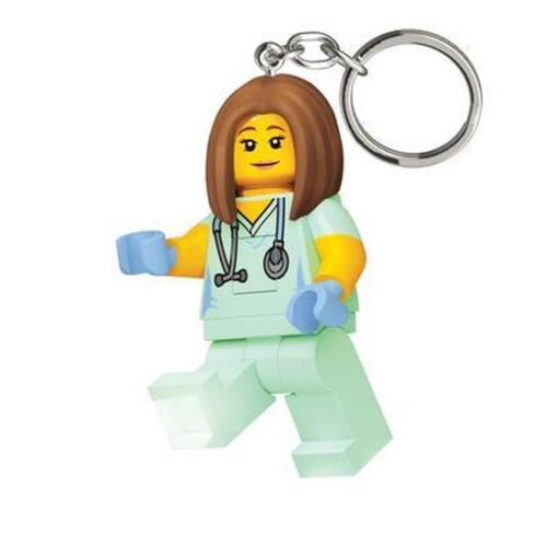 Lego sleutelhanger met led lampje - verpleegster