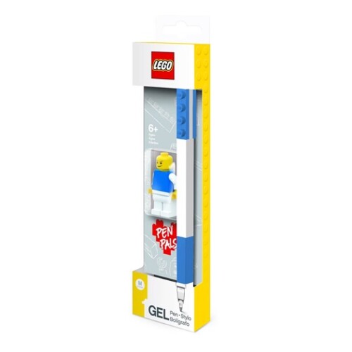 Lego pen met lego mannetje -blauw