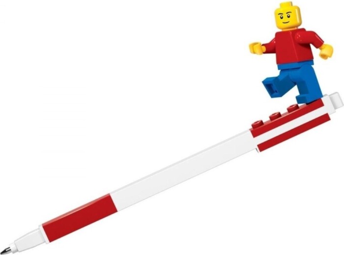 Lego pen met lego mannetje - rood1