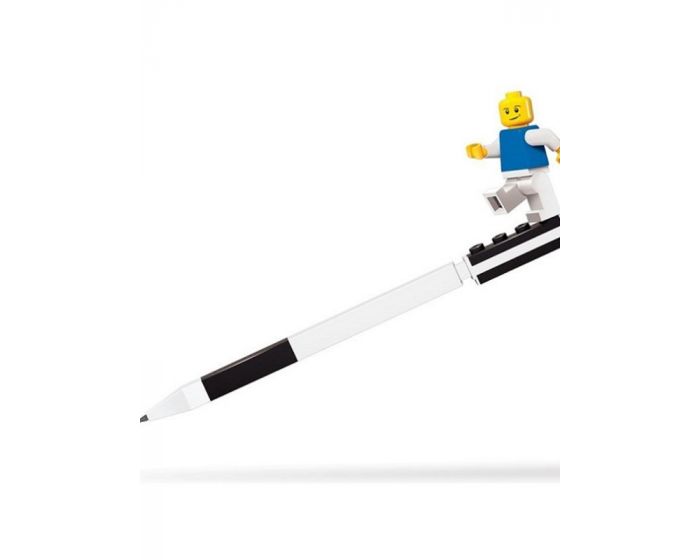 Lego pen met lego mannetje - zwart