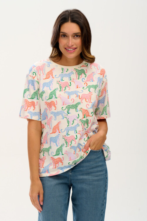 T-shirt Sugarhill Brighton - Kinsley luipaard gekleurd (3)