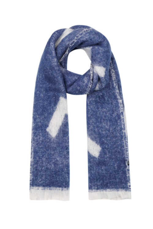Sjaal - blauw met witte strepen