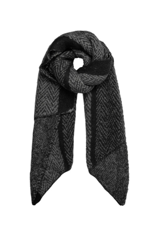 Sjaal zigzag - zwart