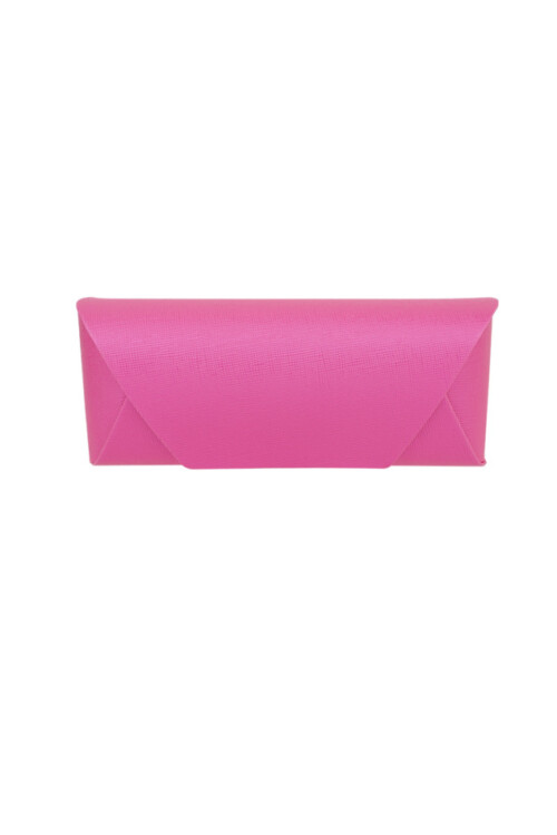 Brillendoos geometrische enveloppe met magnetisch slot - metallic roze