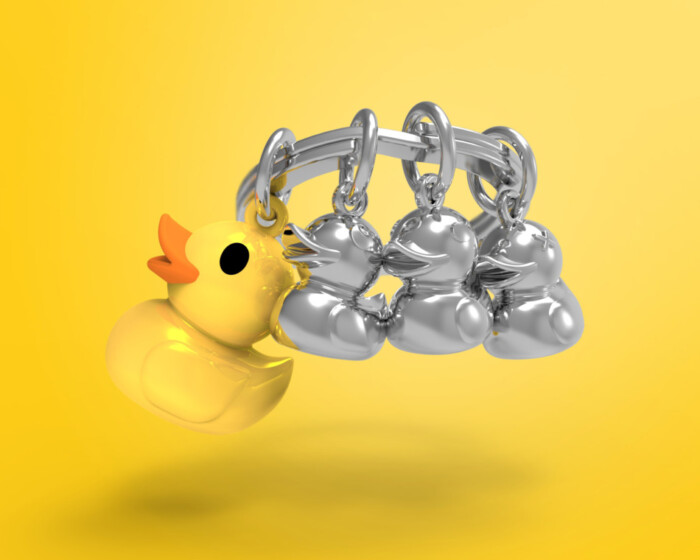 Sleutelhanger- duck family (2)