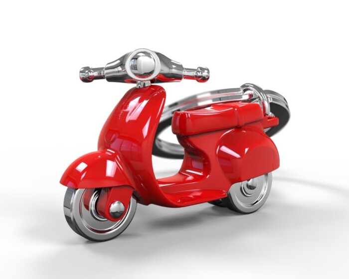 Sleutelhanger - rode scooter (1)