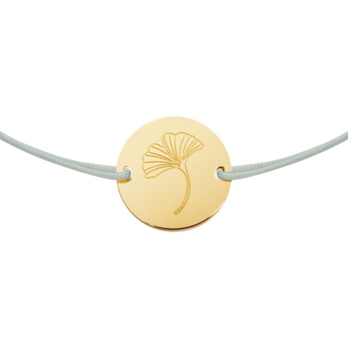 Armband glanzend goud- flowers of love - Gingkgo