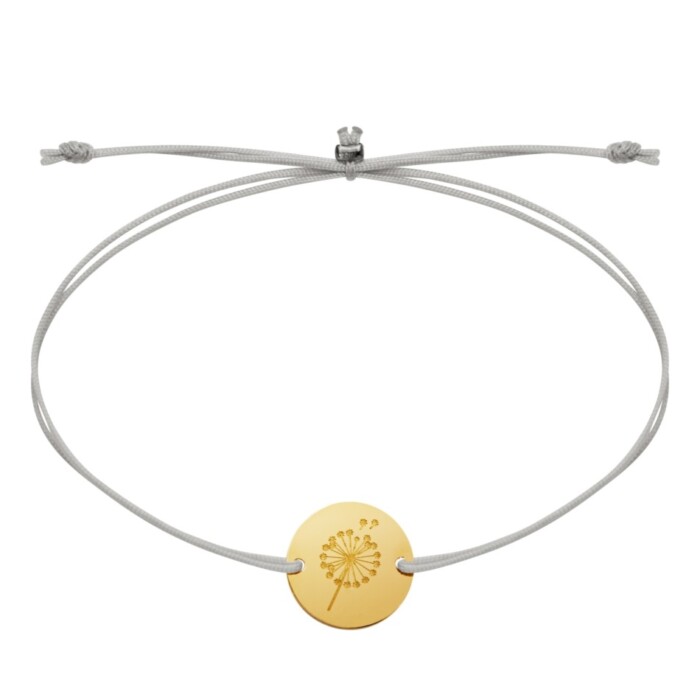 Armband glanzend goud- flowers of love - Gingkgo