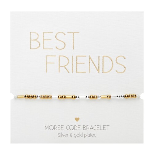 Best Friends -armband morse code goud en zilverkleur