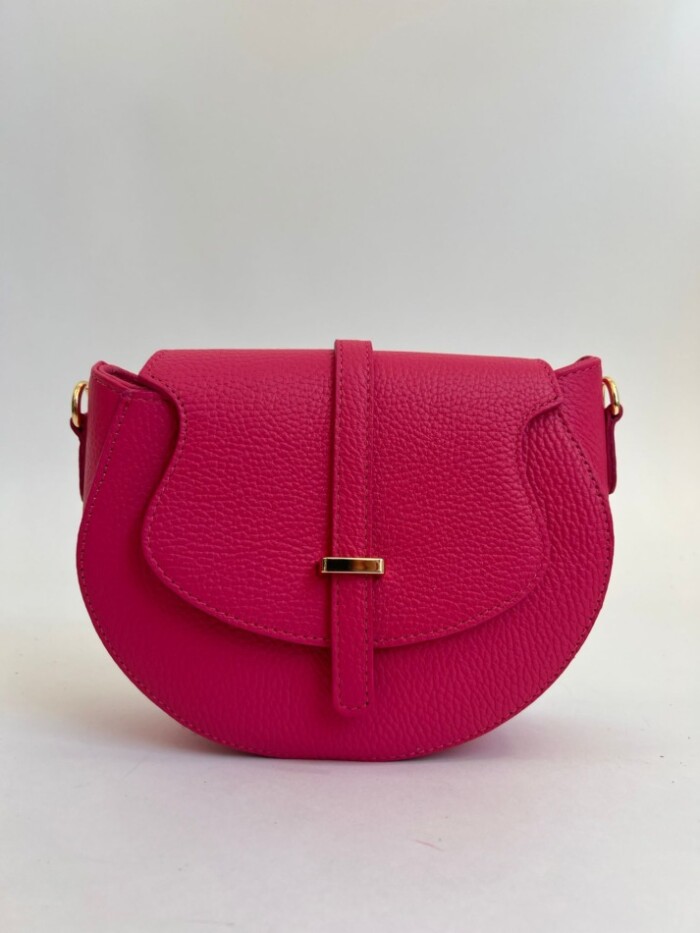 Handtas halve maan - Fuchsia