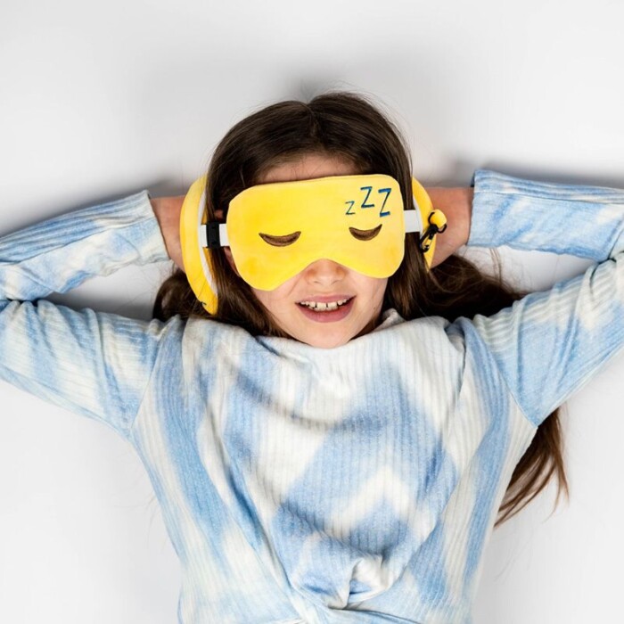 Relaxeazzz kussen en slaapmasker – Smiley zzz