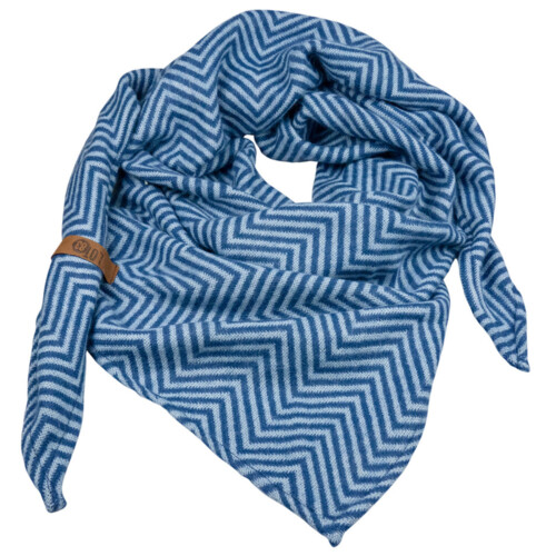 Sjaal Lot83 - Chevron blauw