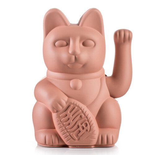 Wuivende 'lucky cat' maneki neko - roze (3)