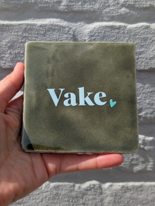 Tegel - Vake - Olijfgroen met mint