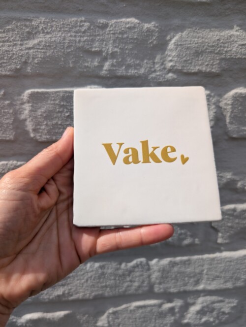 Tegel - Vake - Crème met goud