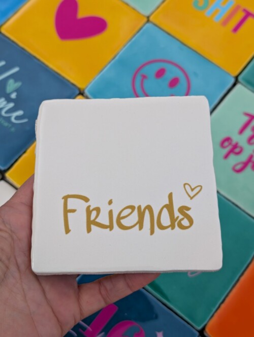 Tegel - Friends - Crème met goud
