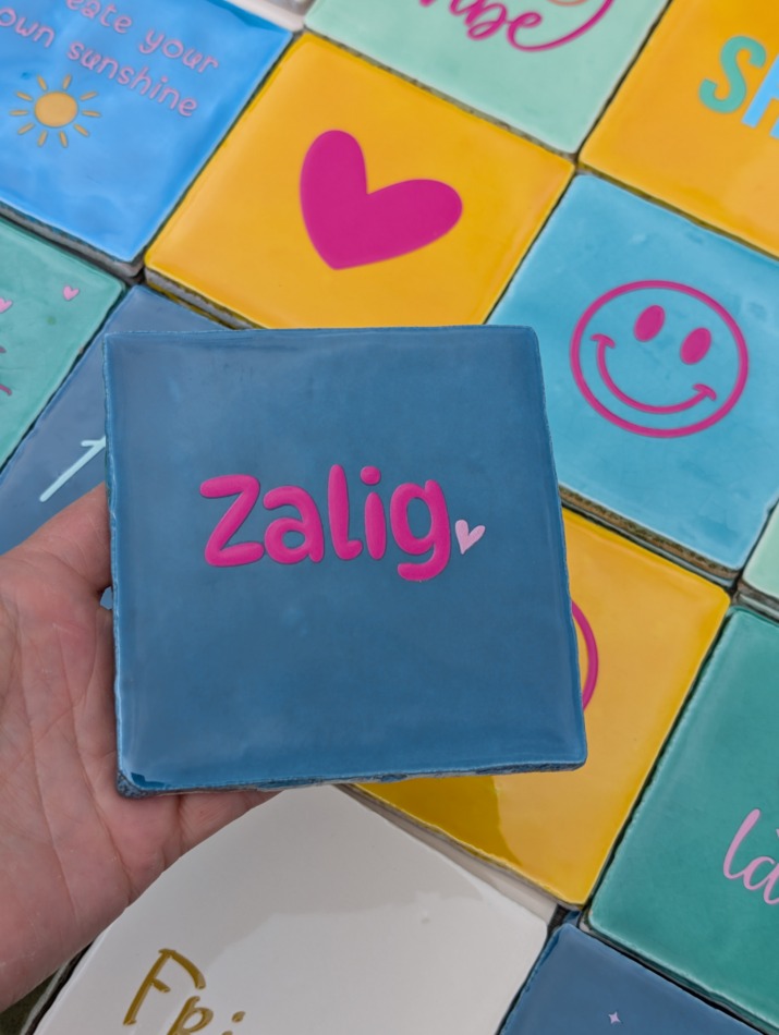 Tegel - Zalig - Teal met fuchsia