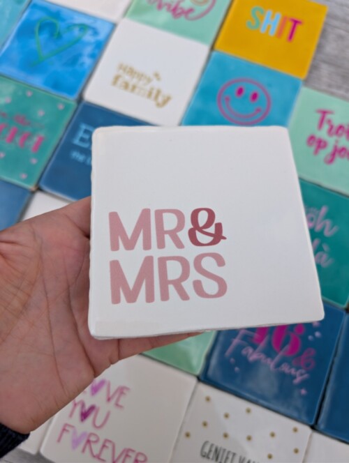 Tegel - Mr & Mrs - Crème met nude en roze