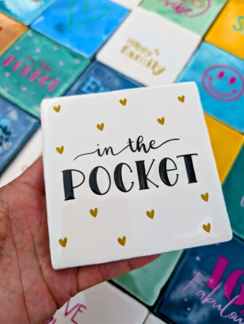 Tegel - In the pocket - Crème met zwart