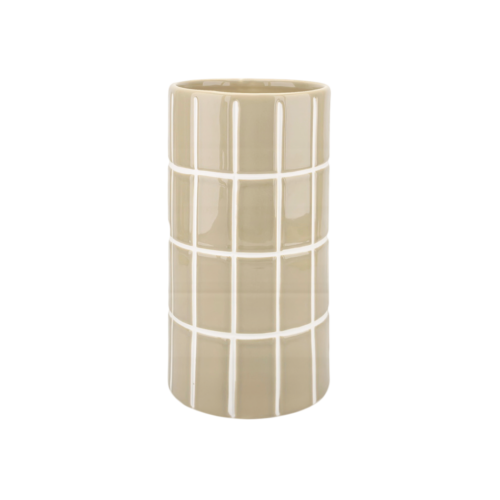 Beige tegelvaas