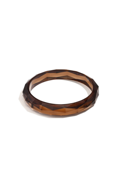 Armband in kunsthars - Doorschijnend bruin