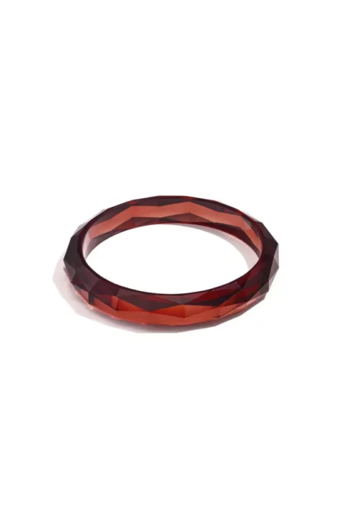 Armband in kunsthars - Doorschijnend karmozijnrood