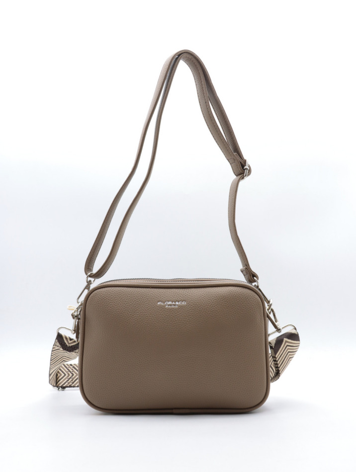 Rechthoekige handtas cross body – Chocolade (4)