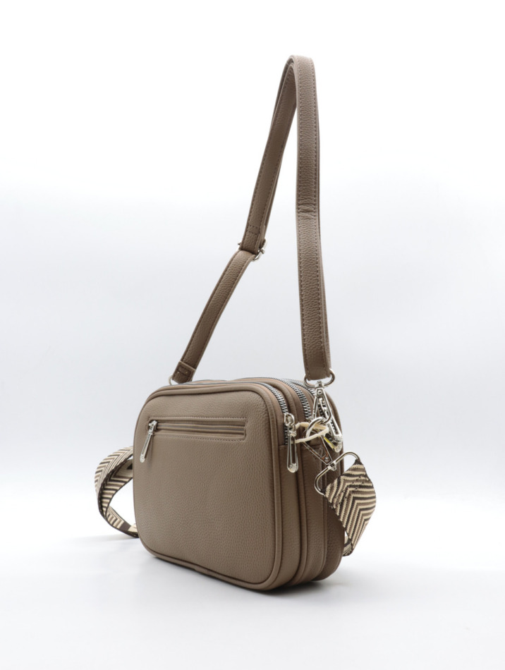 Rechthoekige handtas cross body – Chocolade (4)